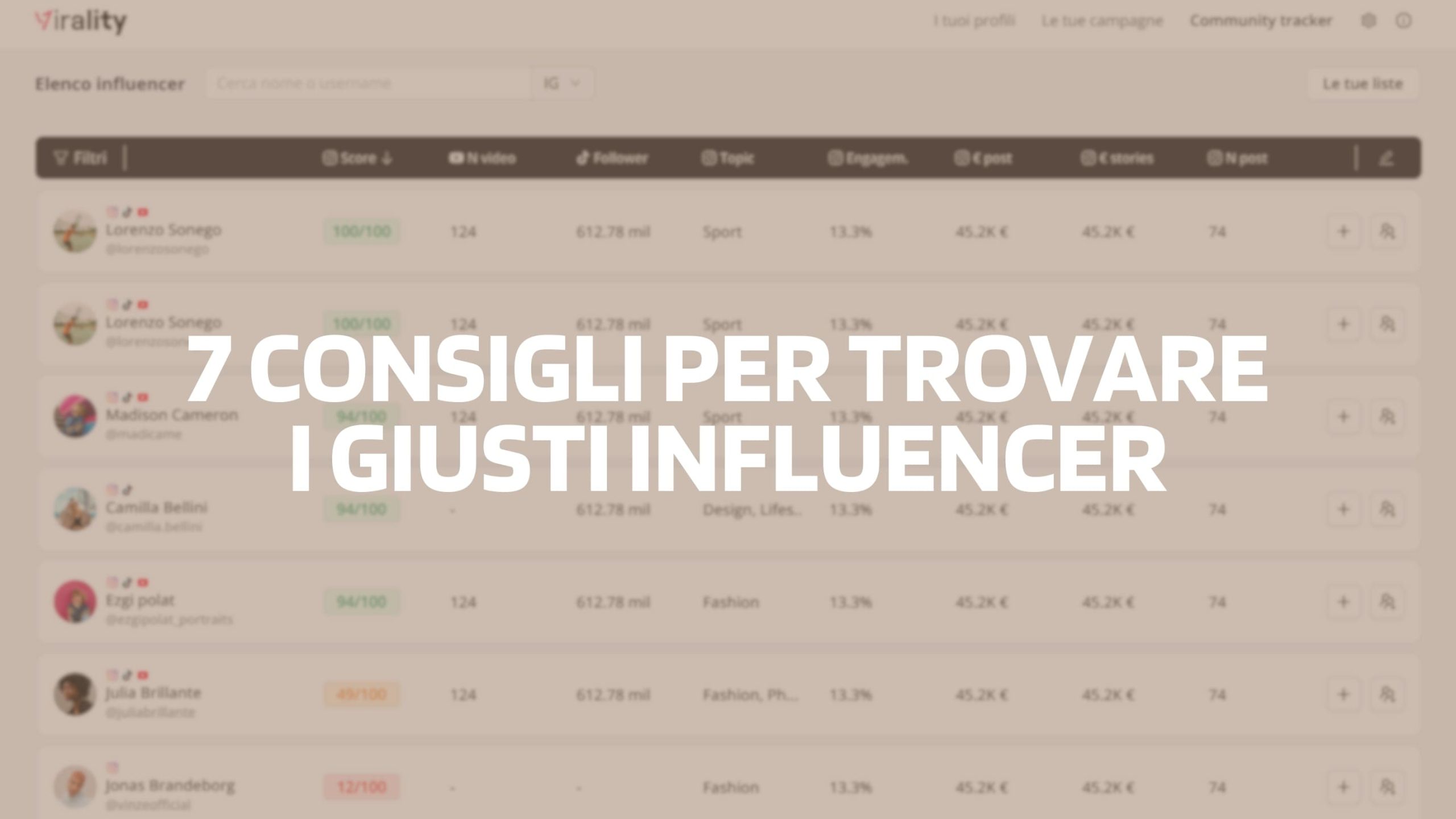 Virality: 7 consigli per trovare i giusti influencer